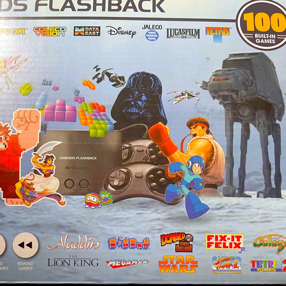 Like new! Game system with 100 old school games on it!